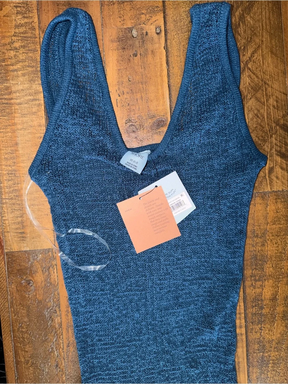 Blue Knit Cover Up dress - Women